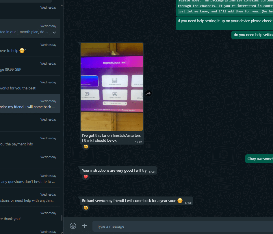 Customer testimonial screenshot 1
